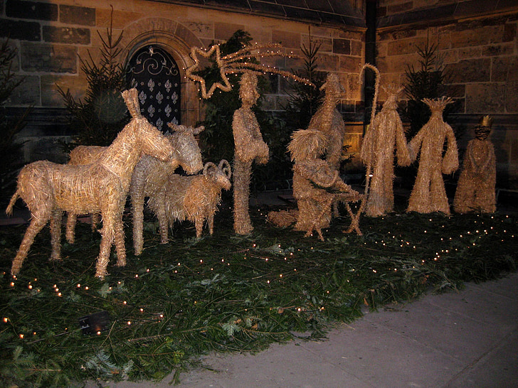 wieg, Kerst, Kersttijd, Bethlehem, Santa claus, culturen