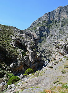 Kreta, klanac, kourtaliotiko klanac, stijena, planine, krajolik, priroda