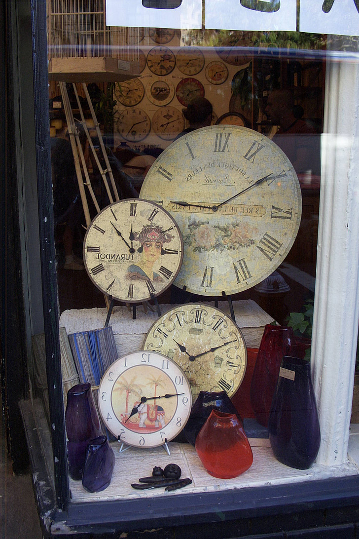 klockor, Antikviteter, tid, gamla, Vintage