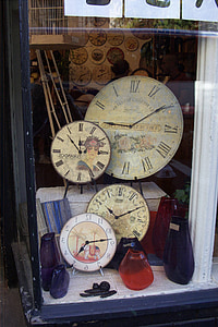 klokker, antikviteter, tid, gamle, Vintage