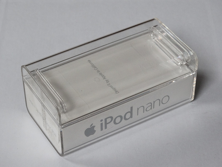 Caixa, plàstic, iPod, blanc