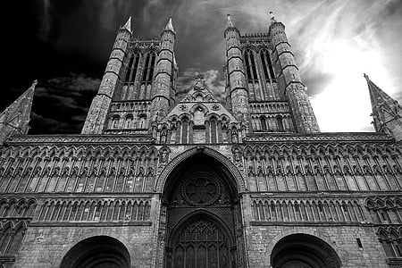 abbey, ancient, arches, architectural design, architecture, art, black and-white