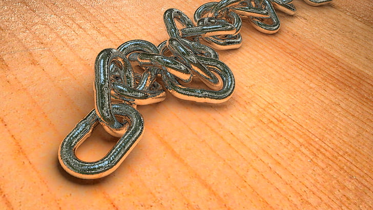 chain, 3d, blender, rendered, links of the chain, steel, caught