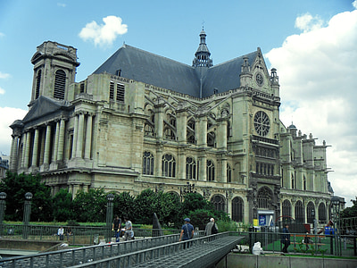 Crkva, Sv eustache, Francuska, Pariz, religija, spomenik, kultura