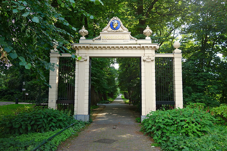poarta, clasic, Greacă, timpan, camee, intrarea, al XVII-lea