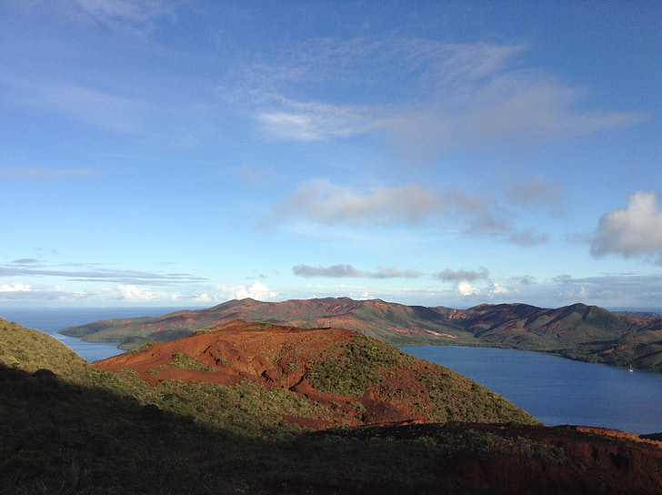 landskap, röda jorden, Nya Kaledonien