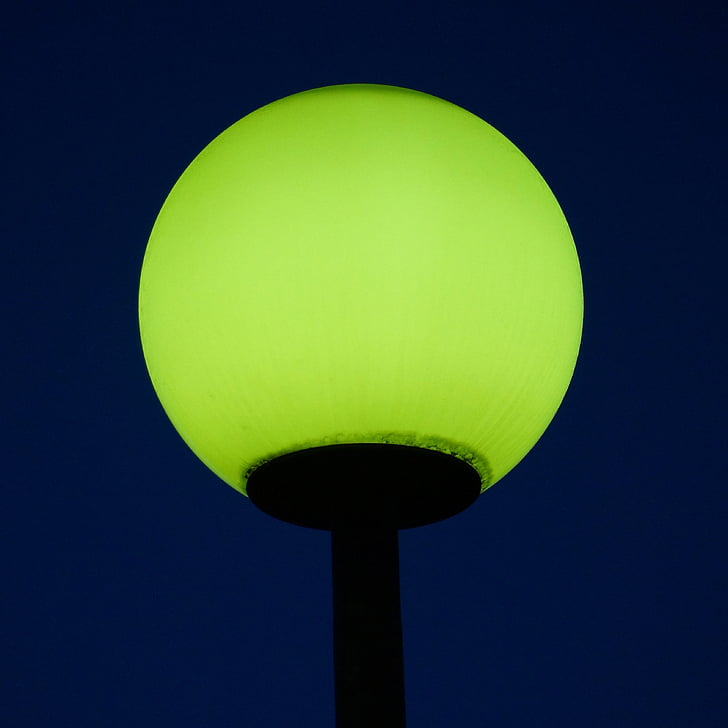 plitka, fokus, fotografije, zelena, Lampa, post, streetlight