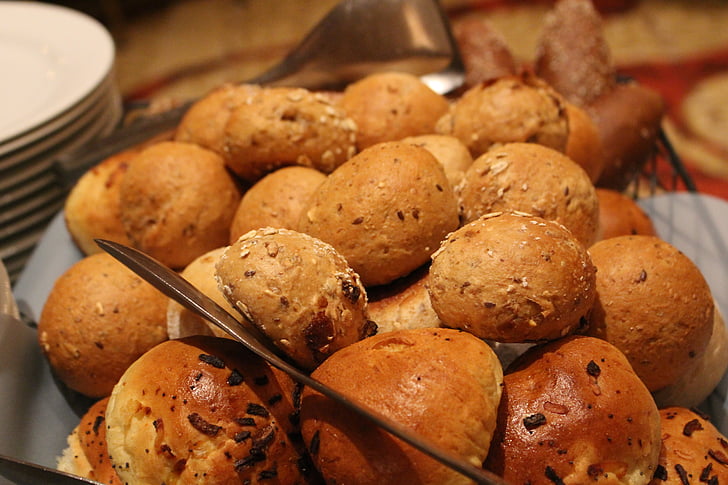 bread, buffet, hotel