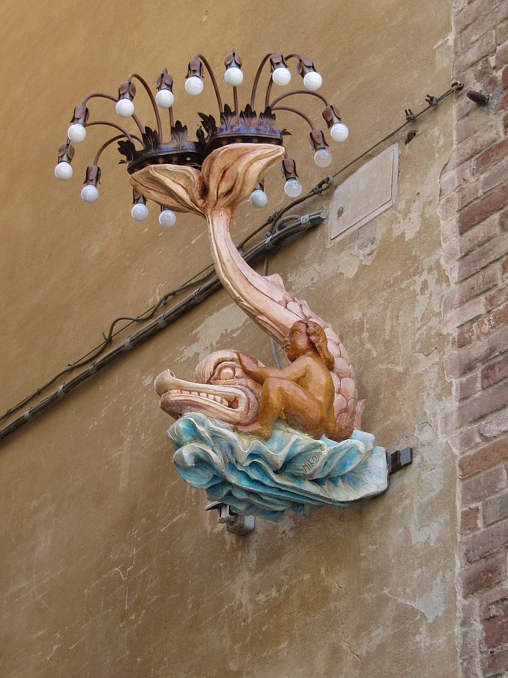contrade draken, Palio, Siena, distriktet, hästkapplöpning, arkitektur