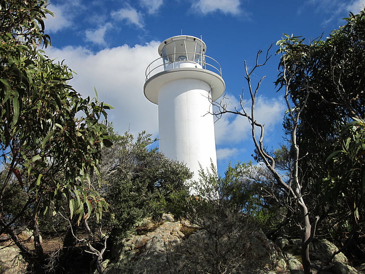 lighthouse, tasmania, cape, clouds