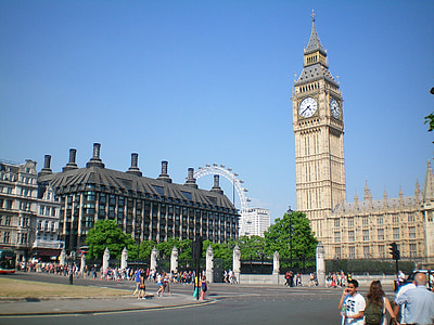 영국, 런던, 건물, 빅 벤, 클록 타워, 시간 s, 타워