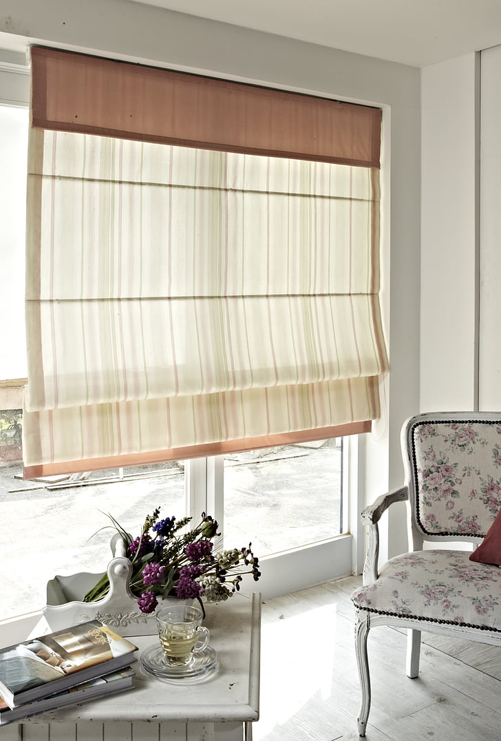 blind, curtain, fabric, furniture, window, indoors, domestic Room