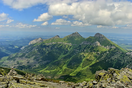 Tatry, Slovaquie, paysage, vue de dessus, montagnes, vue, nature
