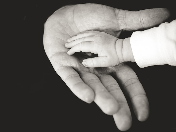 ръце, бебе, дете, Възрастен, детство, семейство, човешки