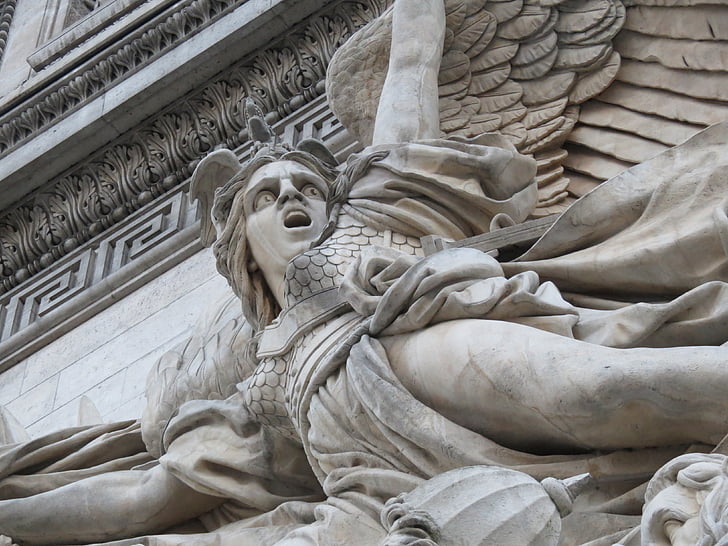 Malaikat, Arc de triomphe, busur, Arch, Prancis, Paris, terkenal
