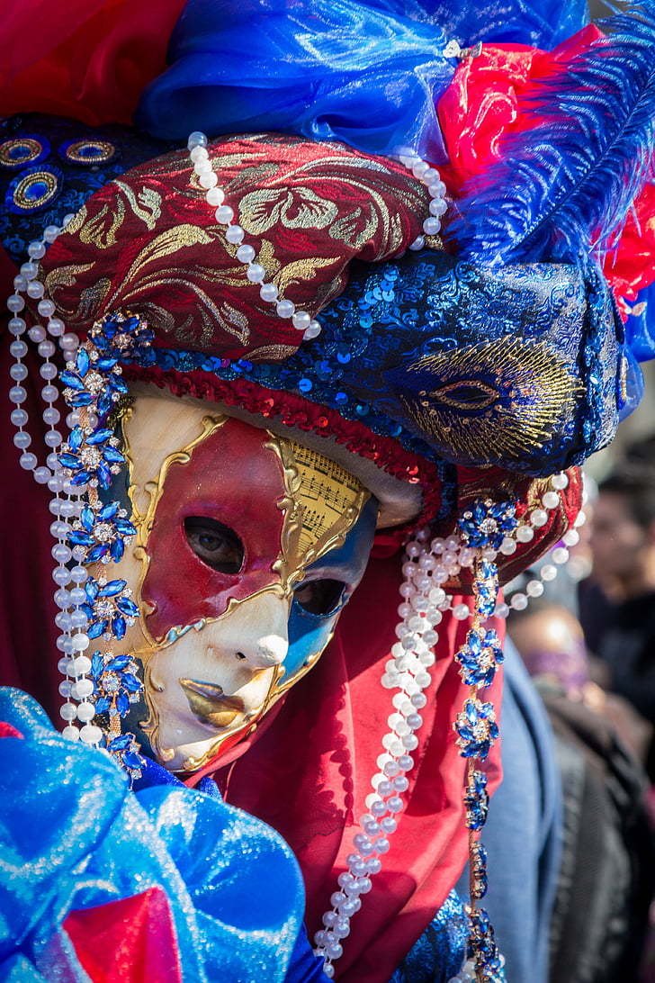 Venecija, maska, lice, Carnevale, festivala, mletački, Karneval