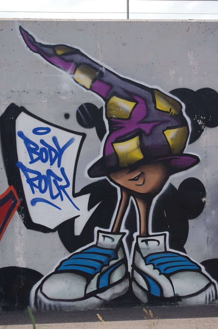 Basel, graffiti, Street art, permetezőgép