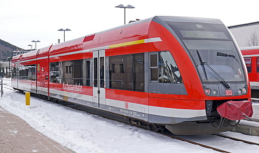 kereta api, musim dingin operasi, Kereta Rel Diesel, br646, br 646, kurhessenbahn, Stasiun Kereta