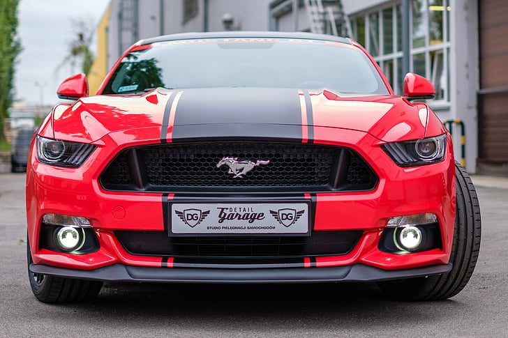 Mustang, gt, rood, Verenigde Staten, auto, Auto, vervoer