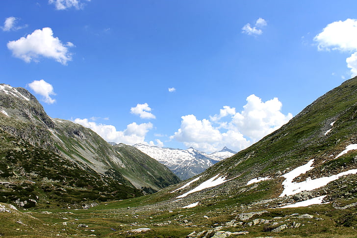 gore, oblaki, narave, krajine, Alpsko pokrajino, nebo, gorskih