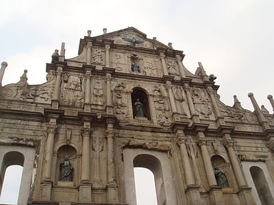 katedra, Makao, Architektūra, paveldo, kelionės, senovės, pastatas