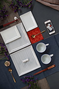 일본 식기, 모바일, 컵, 테이블