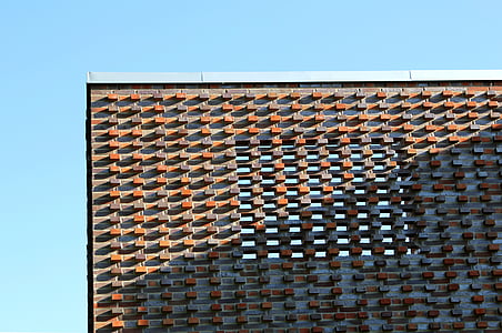 Malmö, tegel, mönster, byggnad