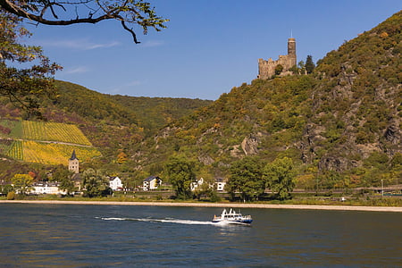 lâu đài chuột, lâu đài, Sachsen, Đức, Middle rhine, sông Rhine, mùa thu