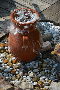 amphora, krug, dry ice