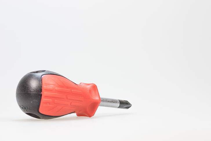 screwdriver, tool, craft, red, phillips, metal, head