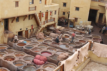 garveriet, Marocko, skinn