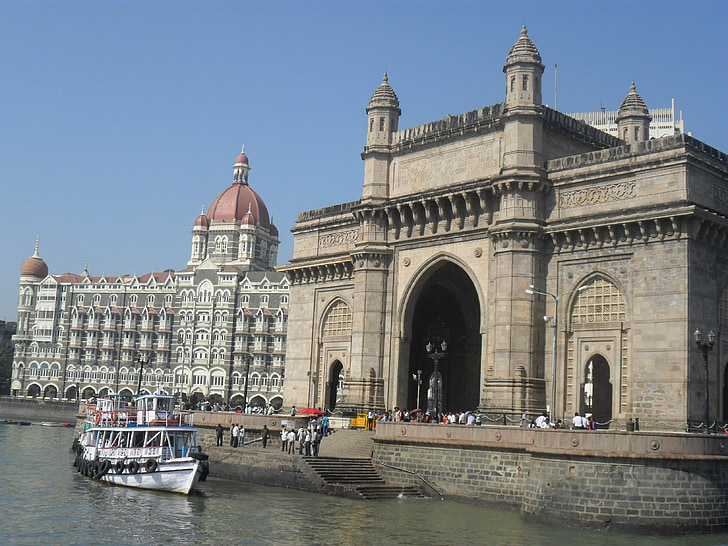Gateway, hamn, byggnad, Mumbai, Bombay, Indien