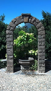 air mancur, Arch, Keystone, batu, lengkungan, Italia, batu