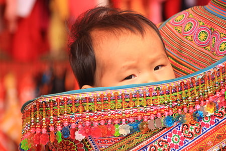 eyes, carry bag, moment, folklore, child, colorful, see