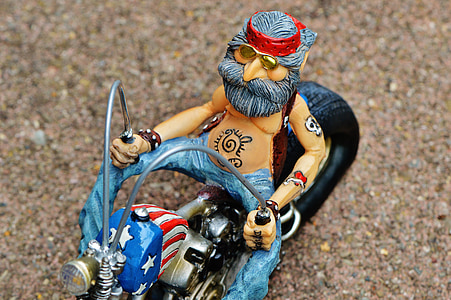 biker, bike, tattooed, america, cool, casual, funny