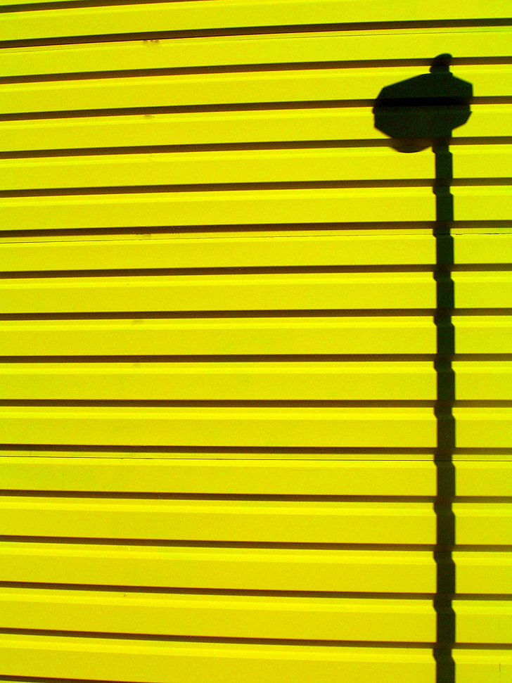 žltá, tieň, lampa, kontrast