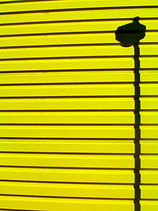 jaune, ombre, lampe, contraste