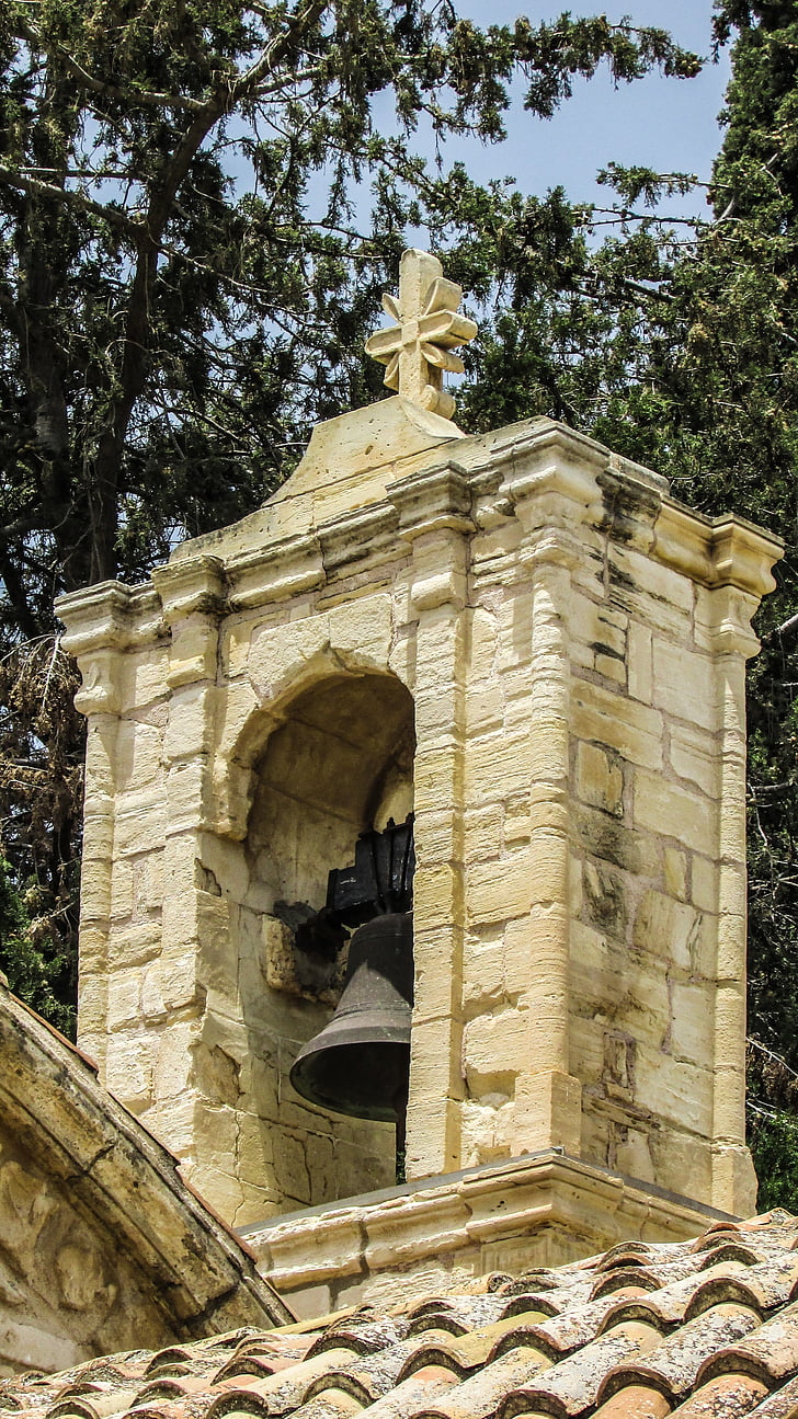 Cyprus, tersefanou, kerk, oude, steen gebouwd, het platform, orthodoxe