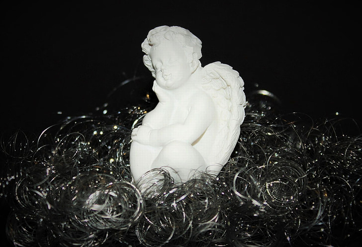 ängel, Wing, Angel figur, Figur, lilla ängel, Angel face, dekoration
