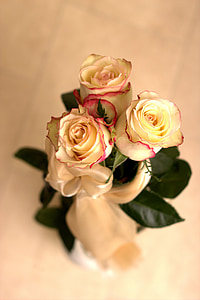 ruža, cvijet, latice, buket, svadbeni buket, mladenka, za mladence