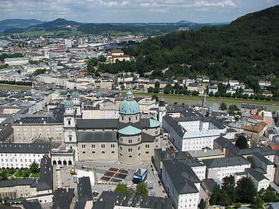 Salzburg, Kota, Austria, kota tua, Dom, Salzburg cathedral, Outlook