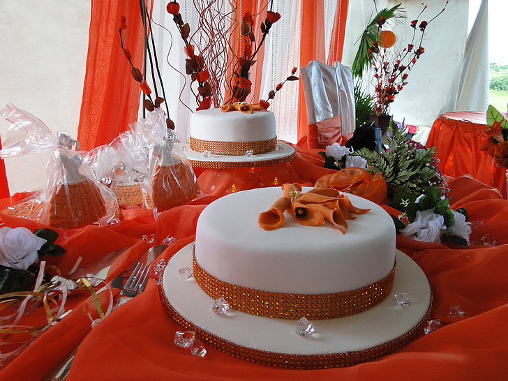 gâteau de mariage, réception, décoration, dessert, célébration, Tableau, mariage