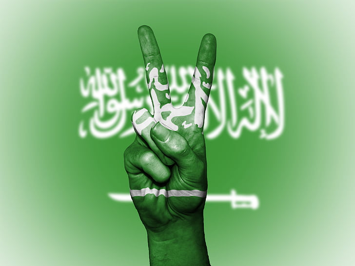 Saudi-Arabien, Frieden, Hand, Nation, Hintergrund, Banner, Farben