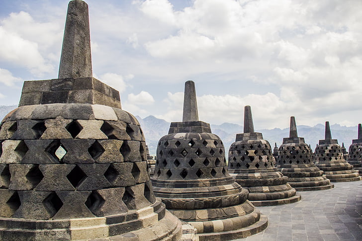 Borobudur, Candi, Stupa, temppeli, Java, Indonesia