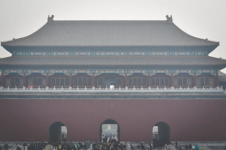 foto, keelatud, City, Hiina, väravad, inimesed, rahvas