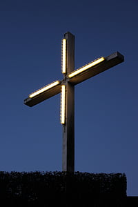 Bamberg, Croce, illuminazione, cristianesimo, religione, Crocifisso, spiritualità