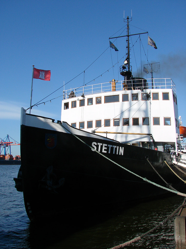 isbryter, Museum skip, Hamburg, port