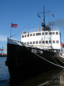 icebreaker, museum ship, hamburg, port