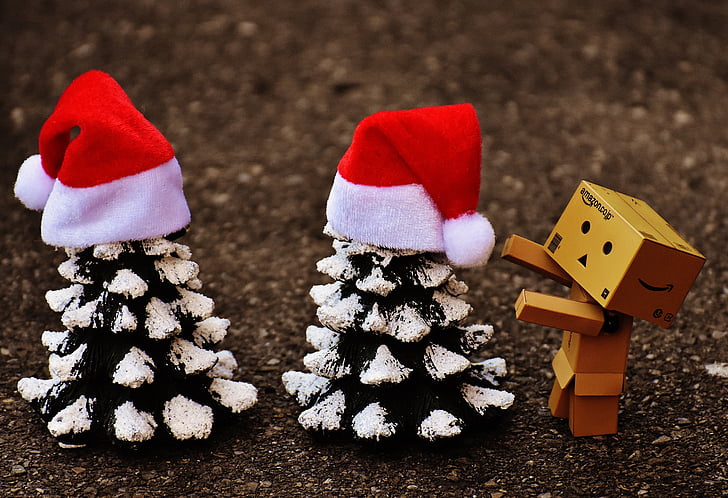 Butterkäse, Kalėdos, paveikslas, eglės, medžiai, juokingas, skaičiai