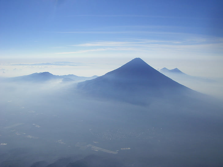 volcan de agua, volcano, cone, shape, stratovolcanoes, typical, view